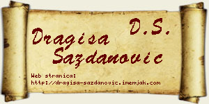 Dragiša Sazdanović vizit kartica